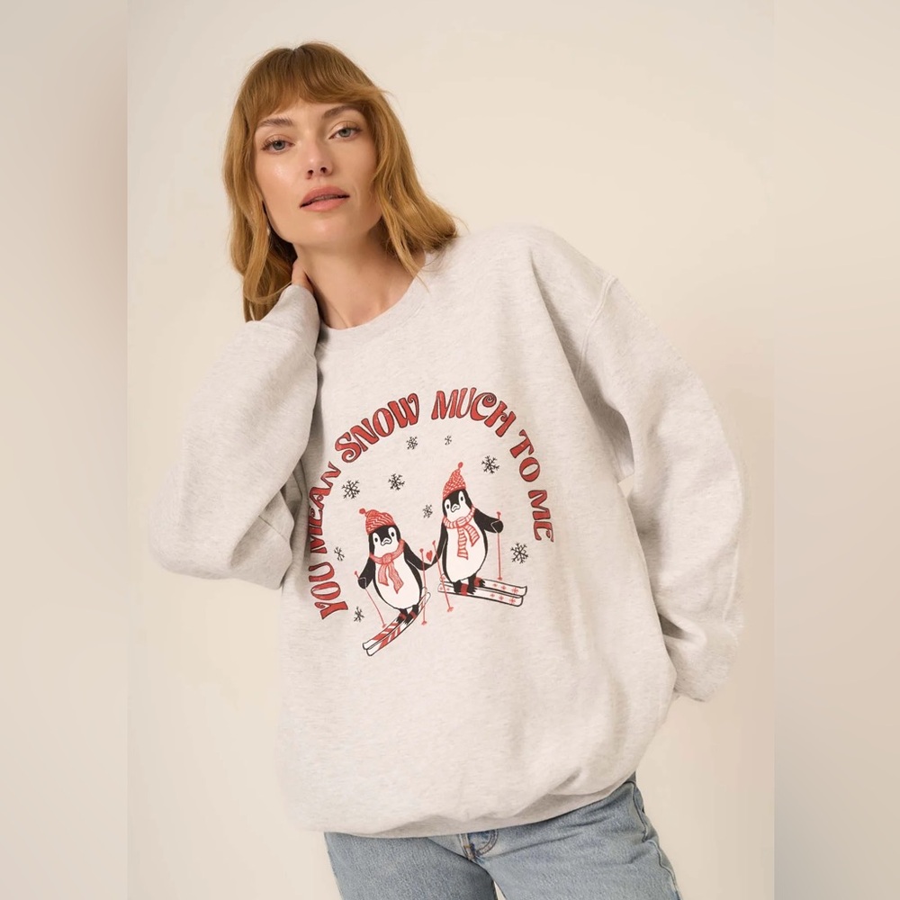 ♥️ Project Social T You Mean Snow Much To Me sweatshirt. NWT